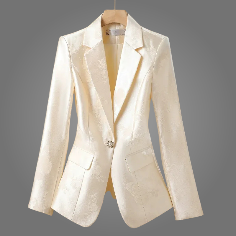 The Aurelia Blazer – Satin Elegance