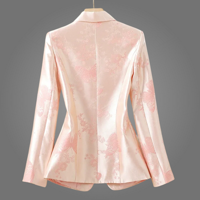 The Aurelia Blazer – Satin Elegance