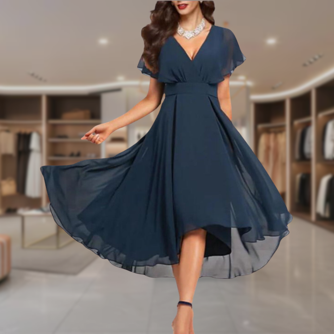 The Aurelia Chiffon Flattering Dress