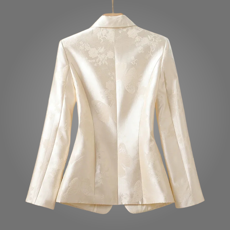The Aurelia Blazer – Satin Elegance