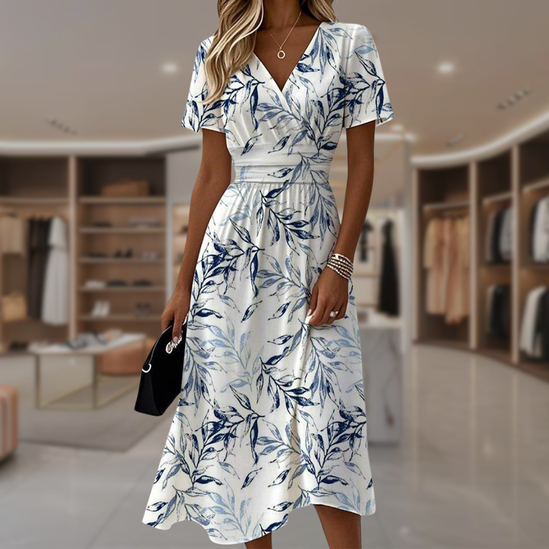 Katie – Elegant Floral Wrap Dress