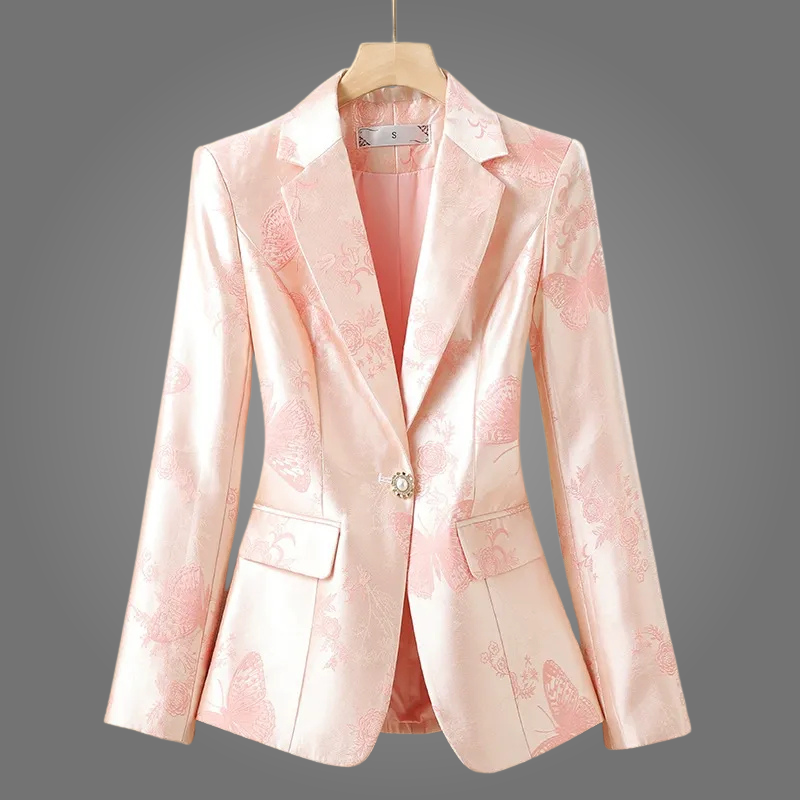 The Aurelia Blazer – Satin Elegance