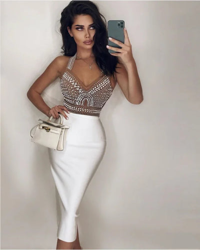 Noira Beaded Bandage Dress