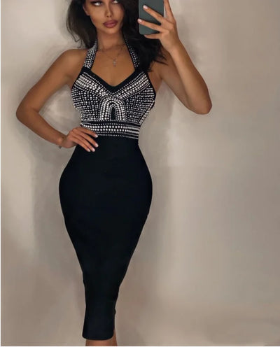 Noira Beaded Bandage Dress
