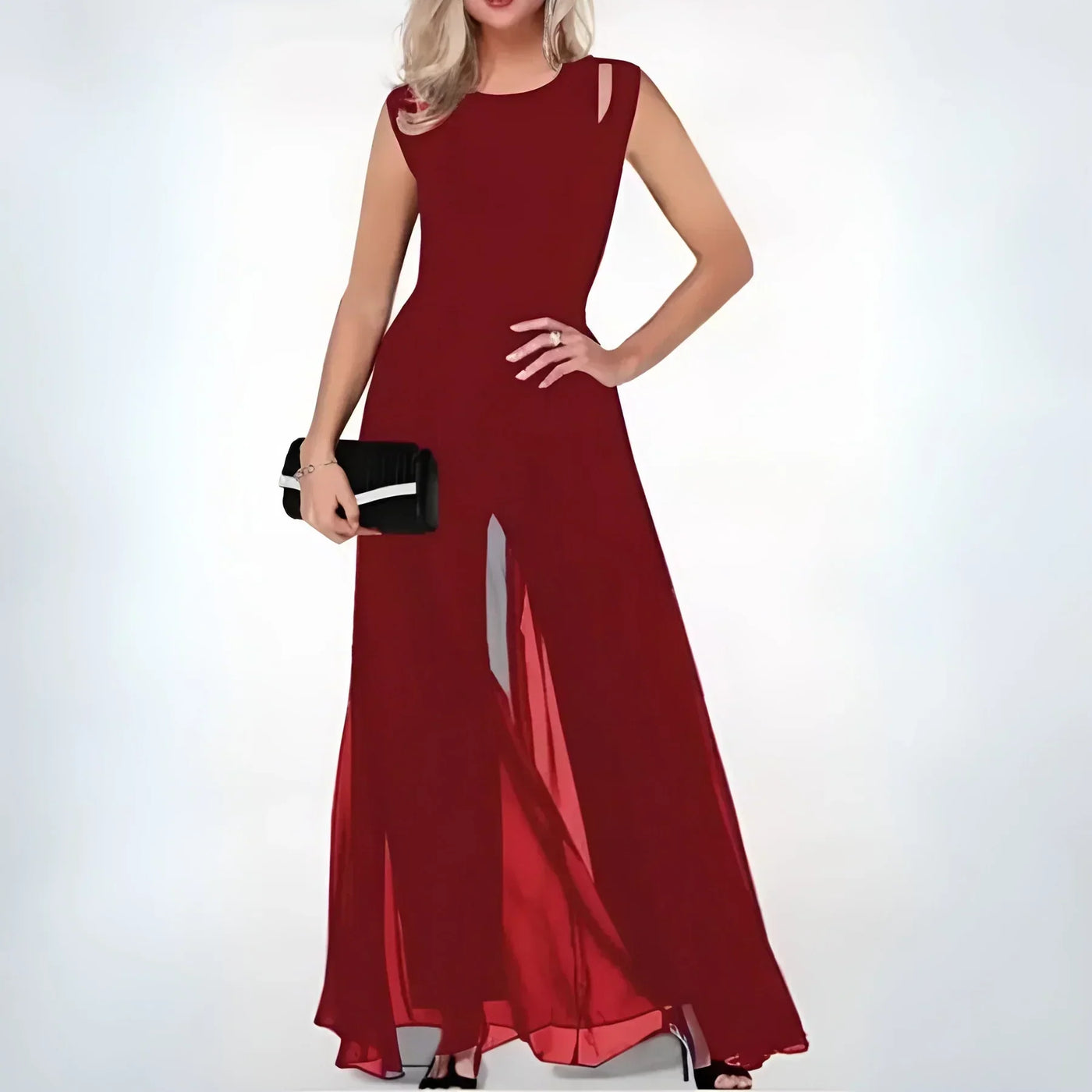 The Celeste Split-Leg Jumpsuit Dress