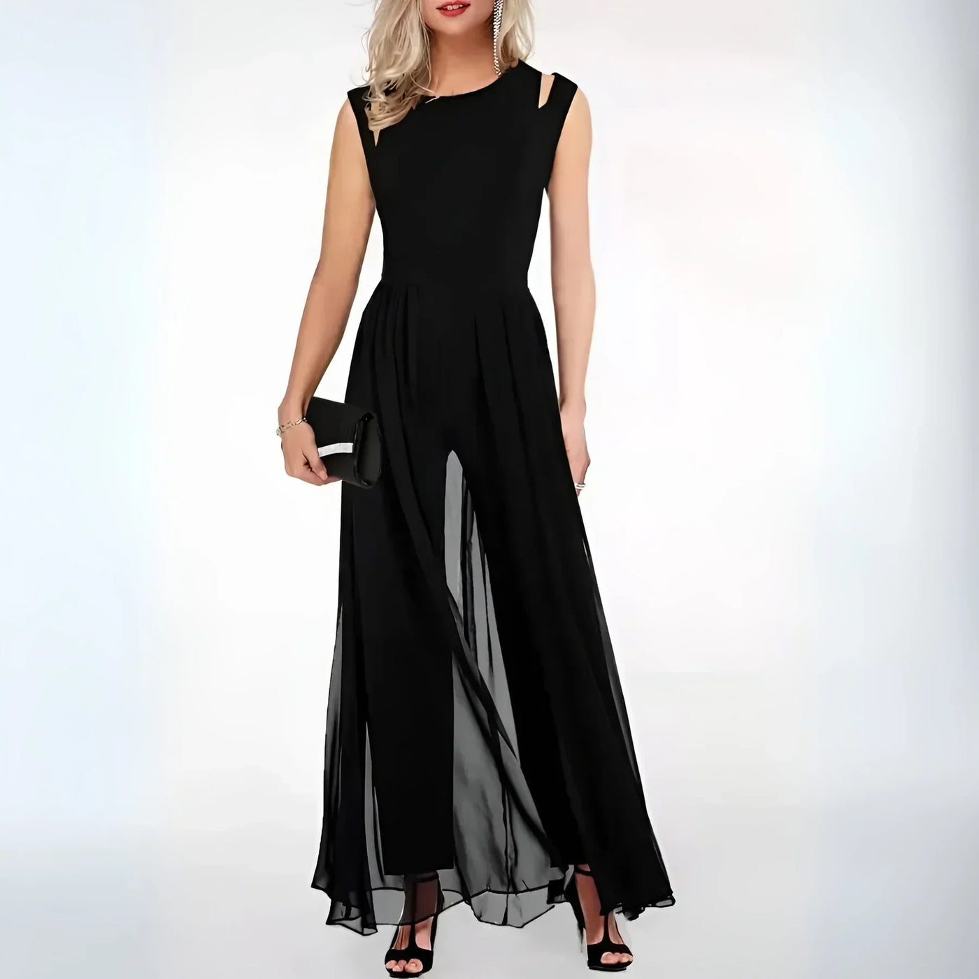 The Celeste Split-Leg Jumpsuit Dress