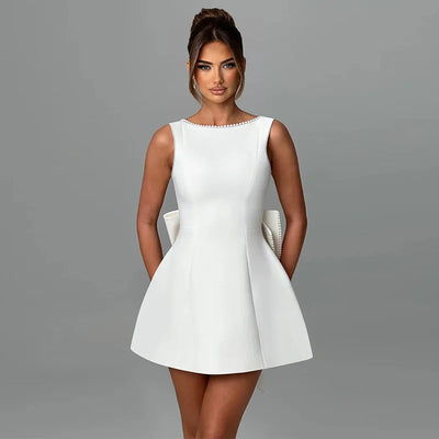 Candice Bow-Back Dress – Beaded Edition