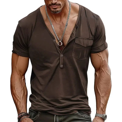 Niko V-Neck Pocket Tee – FlexFit Edition
