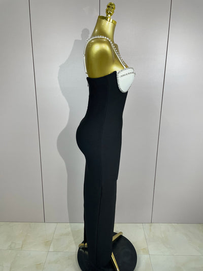Celestia Maxi Dress – Diamond Backless Edition