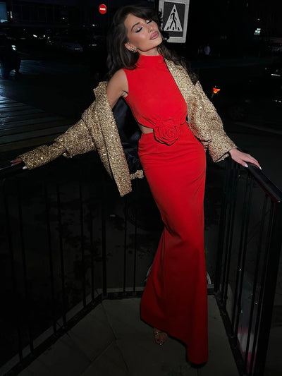 Selene Cut-Out Maxi – Evening Edition