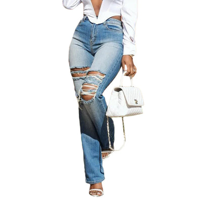 Nova Ripped Straight Jeans – Vintage Street Edition