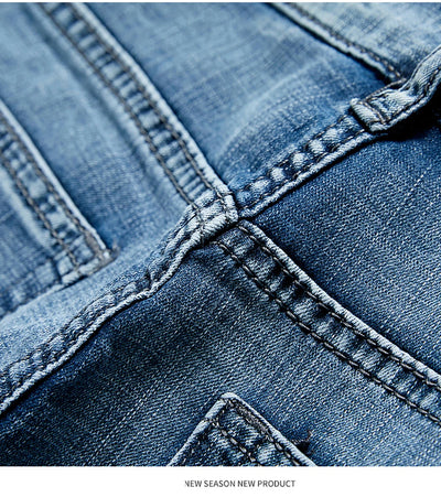 Slate Denim Shorts – Classic Stretch Fit