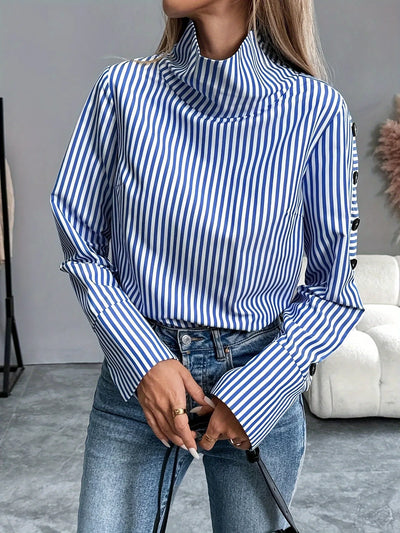 Elise Stripe Splice Blouse