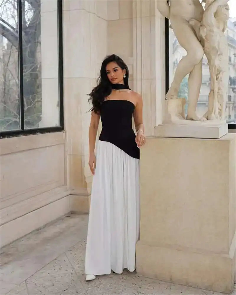 Siena Strapless Maxi Dress – Split Flame Edition
