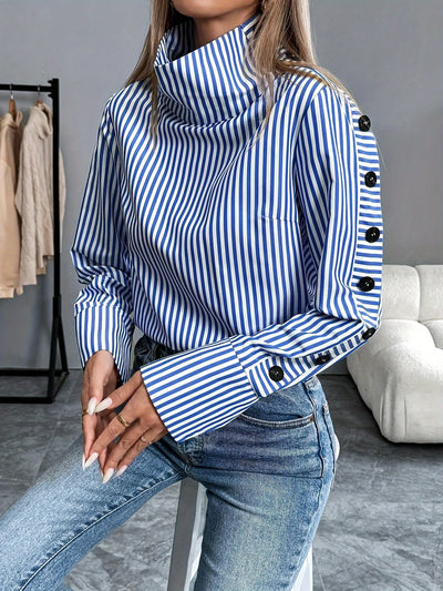 Elise Stripe Splice Blouse