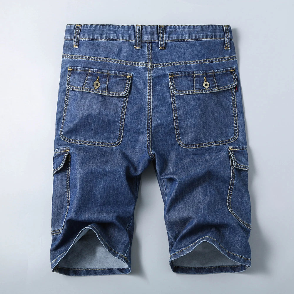 Drift Cargo Shorts – Denim Bermuda Edition