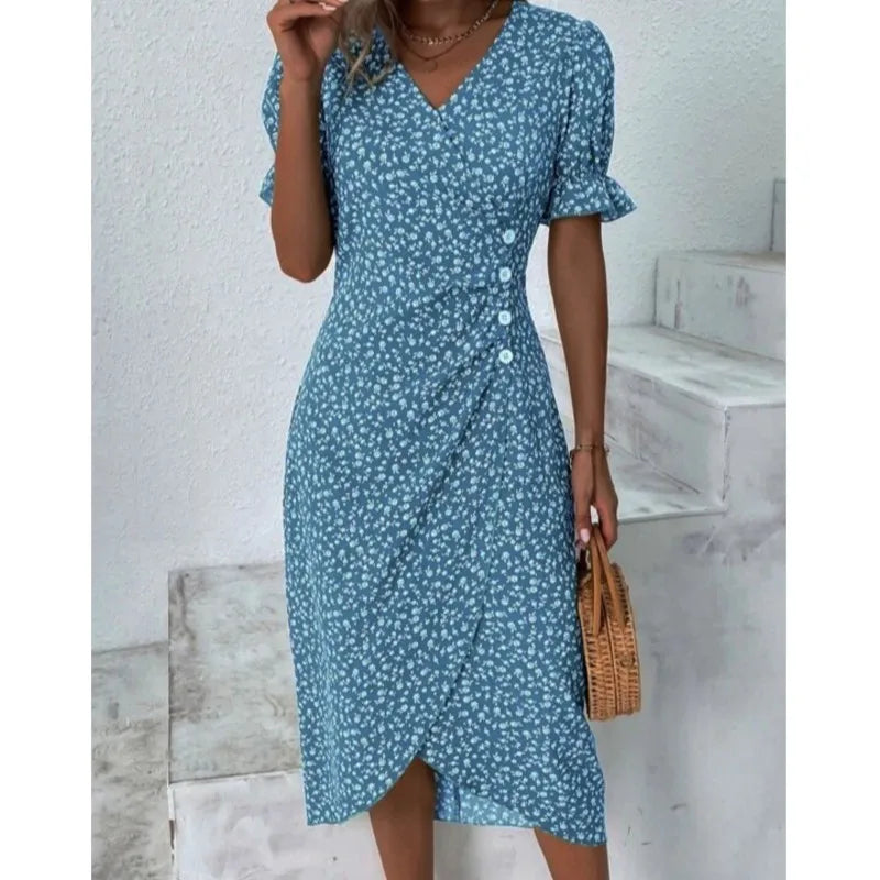 The Elara Geometric Dress