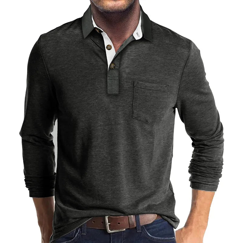 Theo Long Sleeve Polo – Casual Classic