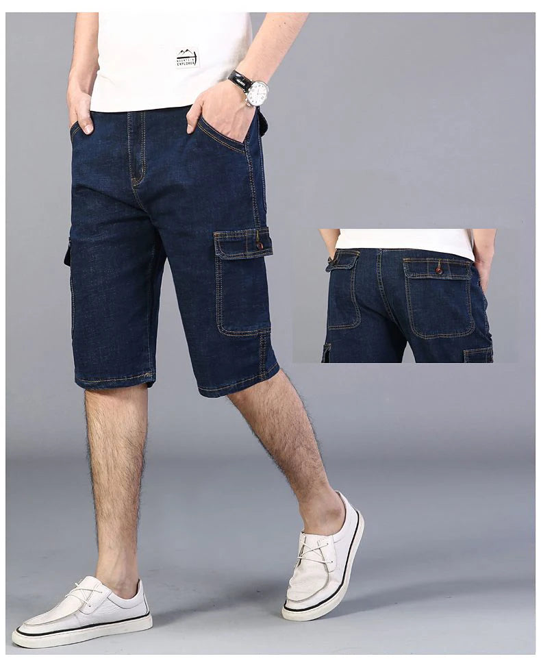 Drift Cargo Shorts – Denim Bermuda Edition