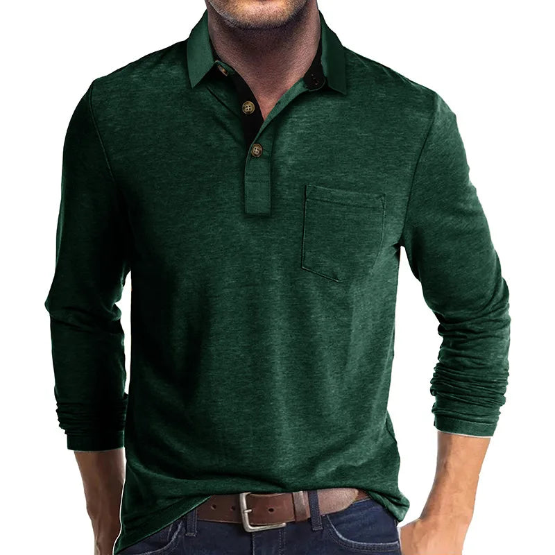 Theo Long Sleeve Polo – Casual Classic