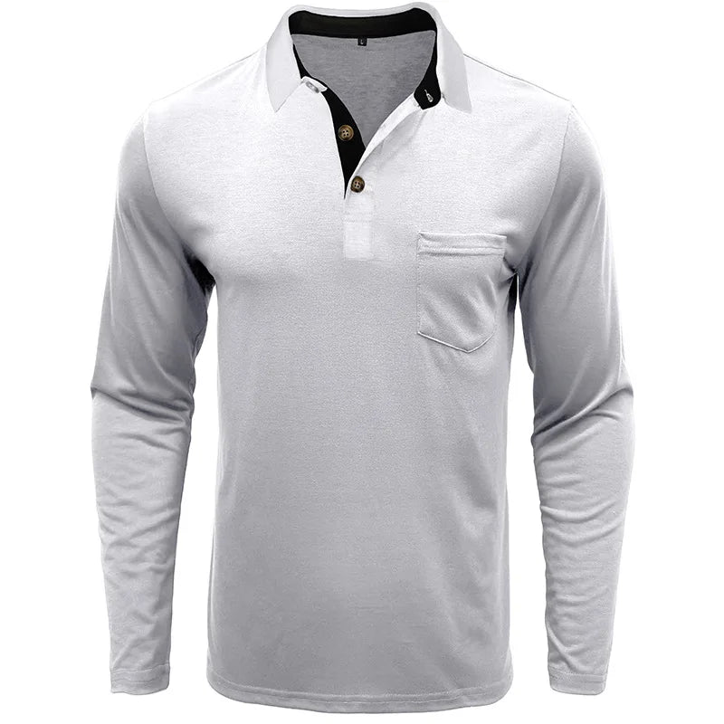 Theo Long Sleeve Polo – Casual Classic