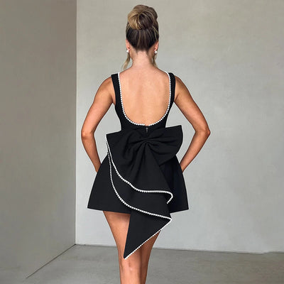 Candice Bow-Back Dress – Beaded Edition