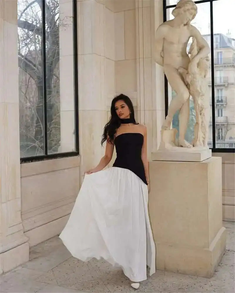 Siena Strapless Maxi Dress – Split Flame Edition