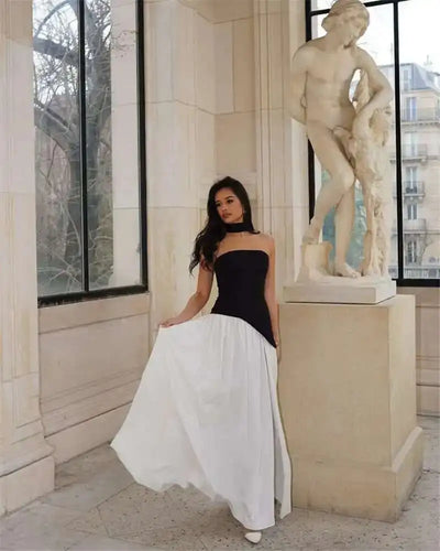 Siena Strapless Maxi Dress – Split Flame Edition