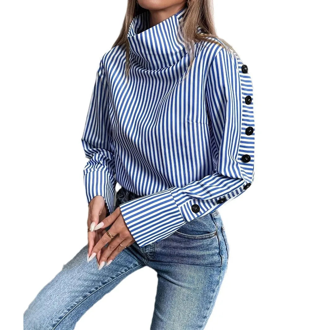 Elise Stripe Splice Blouse