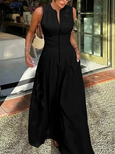 Elara Pleated Maxi – Summer 2025 Edition