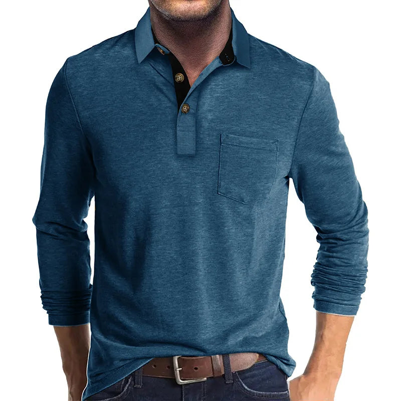 Theo Long Sleeve Polo – Casual Classic