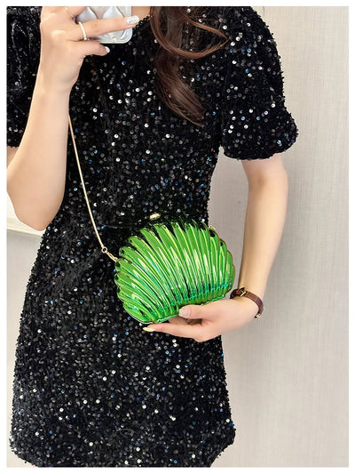 Mia Acrylic Evening Clutch Bag With Strap
