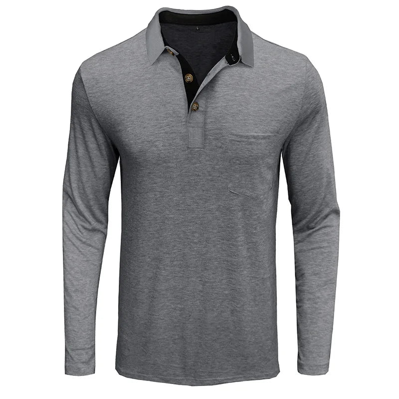 Theo Long Sleeve Polo – Casual Classic