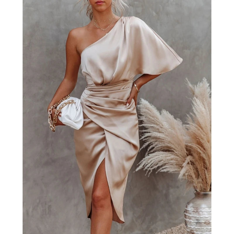 The Seraphina Satin Wrap Dress