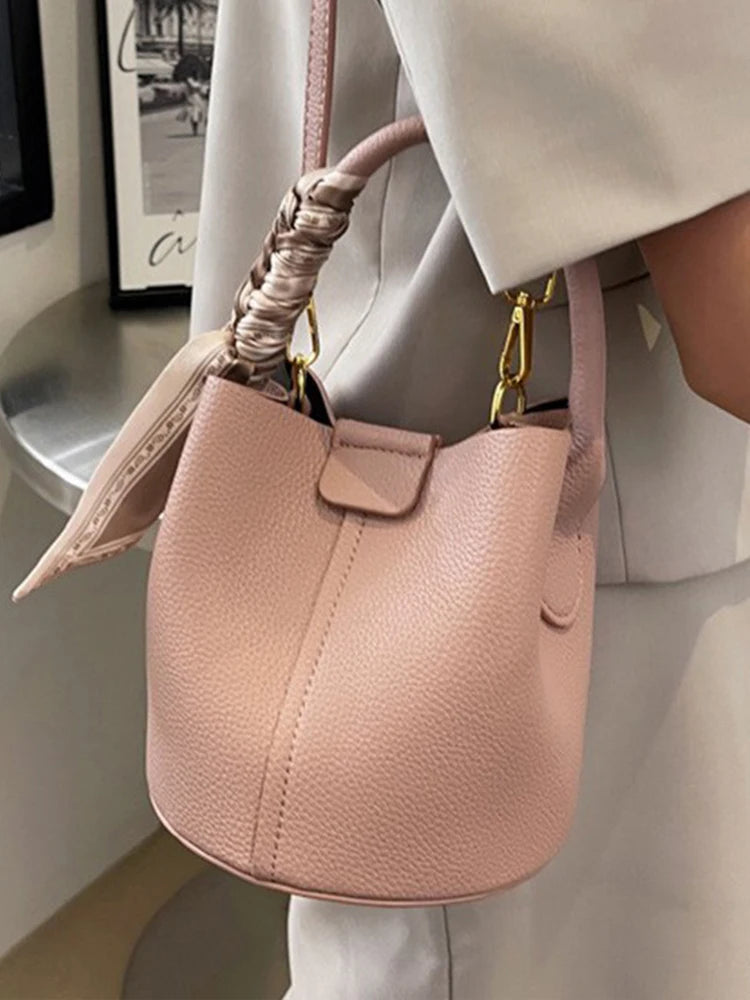 Mara Mini Bucket – Luxe Texture Crossbody