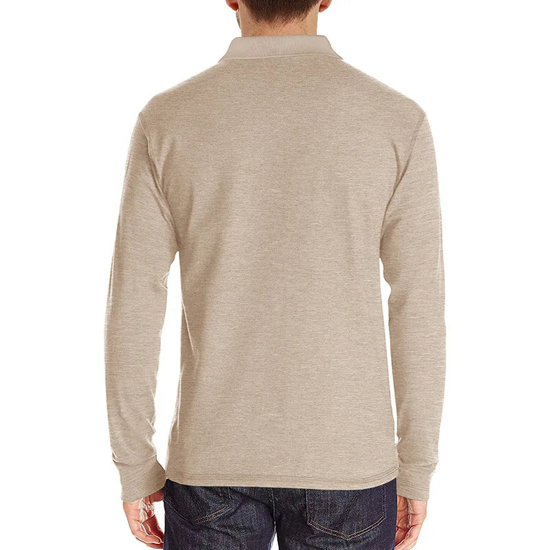Theo Long Sleeve Polo – Casual Classic
