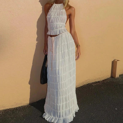 Solei Backless Boho Set – Two-Piece Maxi Edition
