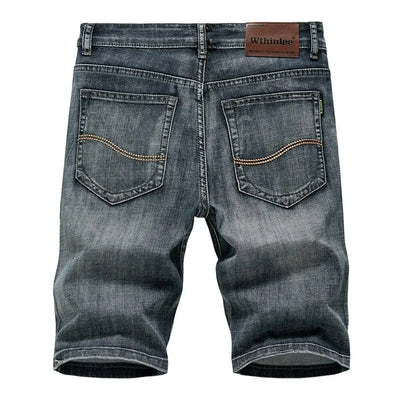 Slate Denim Shorts – Classic Stretch Fit