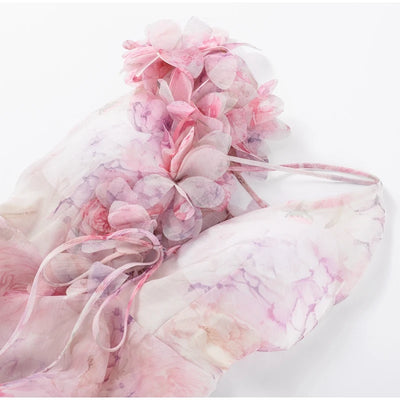Aurelia Halter Dress – Wild Bloom, Bare Beauty