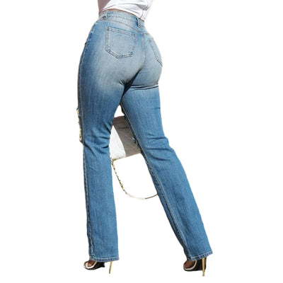 Nova Ripped Straight Jeans – Vintage Street Edition