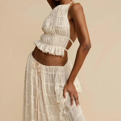 Solei Backless Boho Set – Two-Piece Maxi Edition