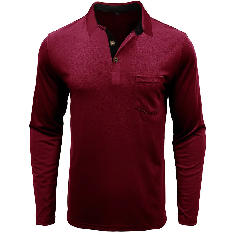 Theo Long Sleeve Polo – Casual Classic