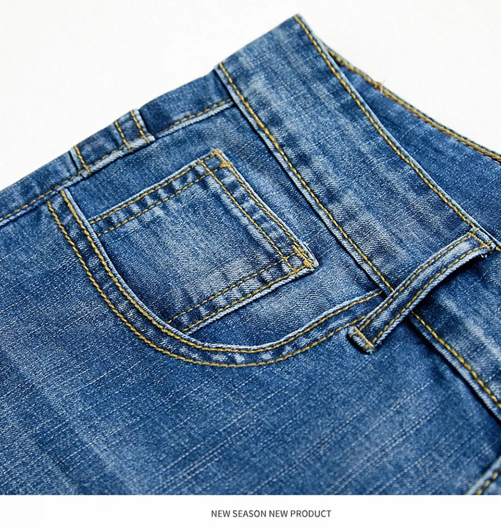 Slate Denim Shorts – Classic Stretch Fit