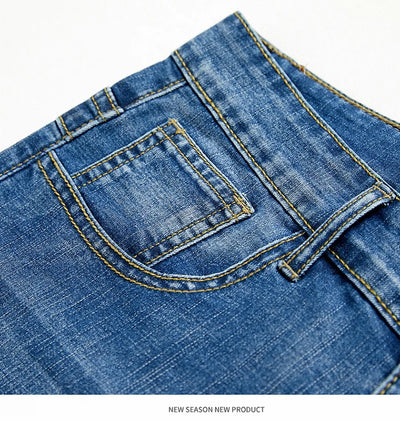 Slate Denim Shorts – Classic Stretch Fit