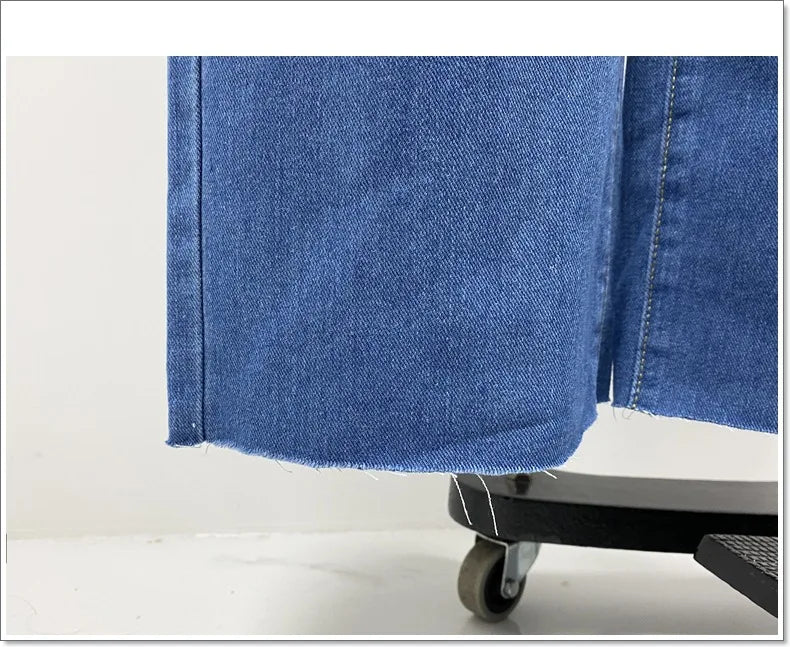 Raya Distressed Wide-Leg High Waist Jeans