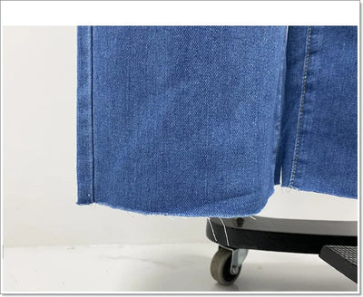 Raya Distressed Wide-Leg High Waist Jeans