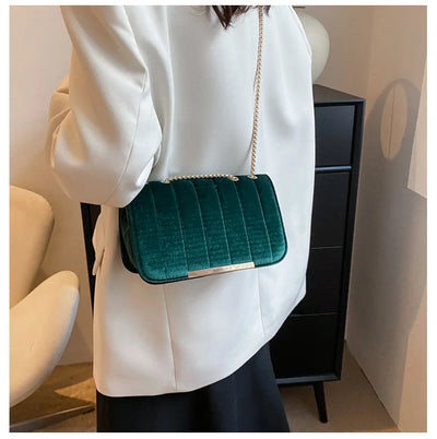 Roux Velvet Chain Flap – Bold Crush Edition