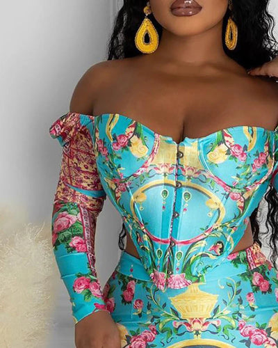 Zaria Asymmetrical Print Set