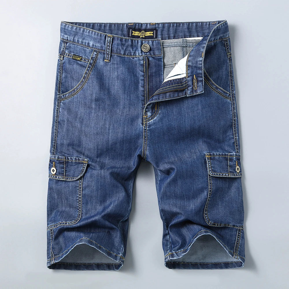 Drift Cargo Shorts – Denim Bermuda Edition