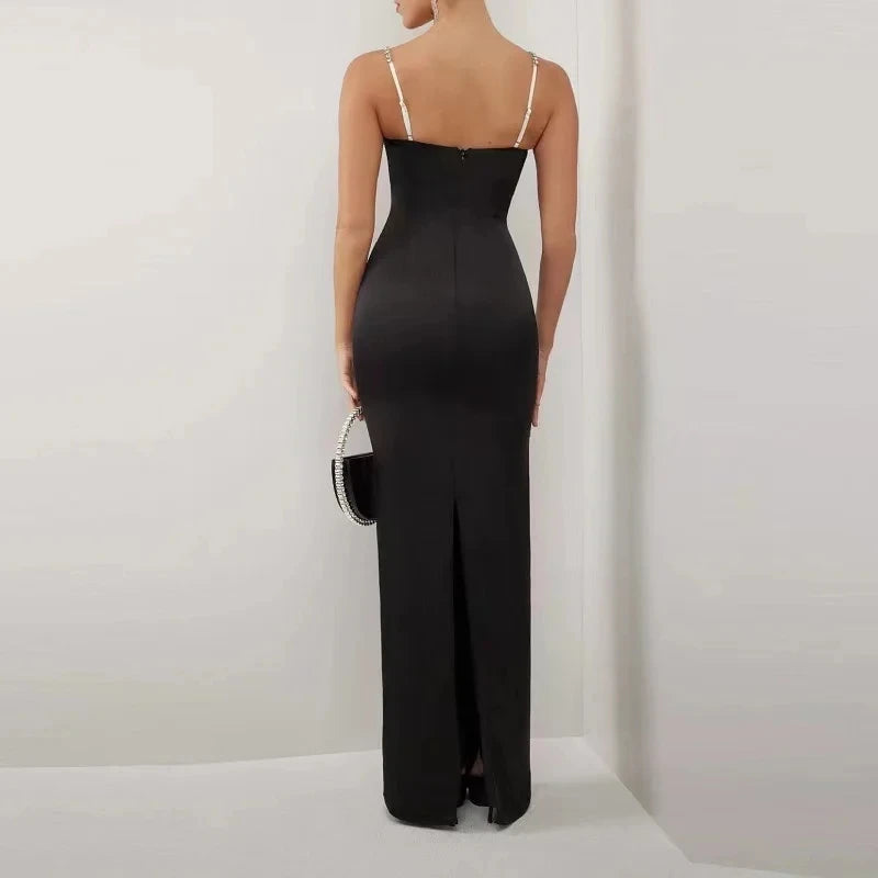 Celestia Maxi Dress – Diamond Backless Edition